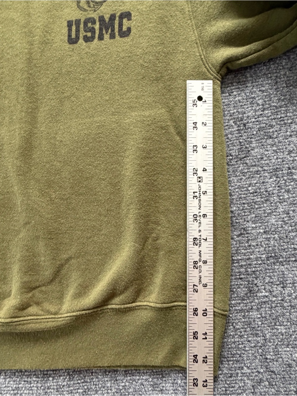 US Marine Corps Military Issue Sweatshirt Olive Green Small - Picture 4 of 8